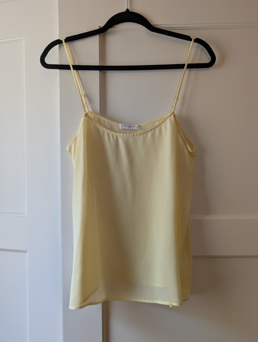 Equipment Lemon Drop Yellow Silk Camisole S